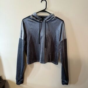 Forever 21 Gray Crop Hoodie Relaxed Style